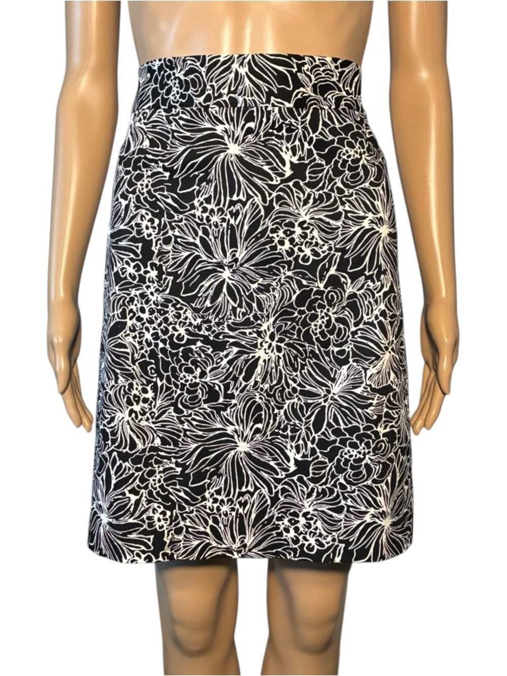 Talbots Outlet Women's Skirt Size4 Floral Pattern ALine Knee Length Cotton Blend